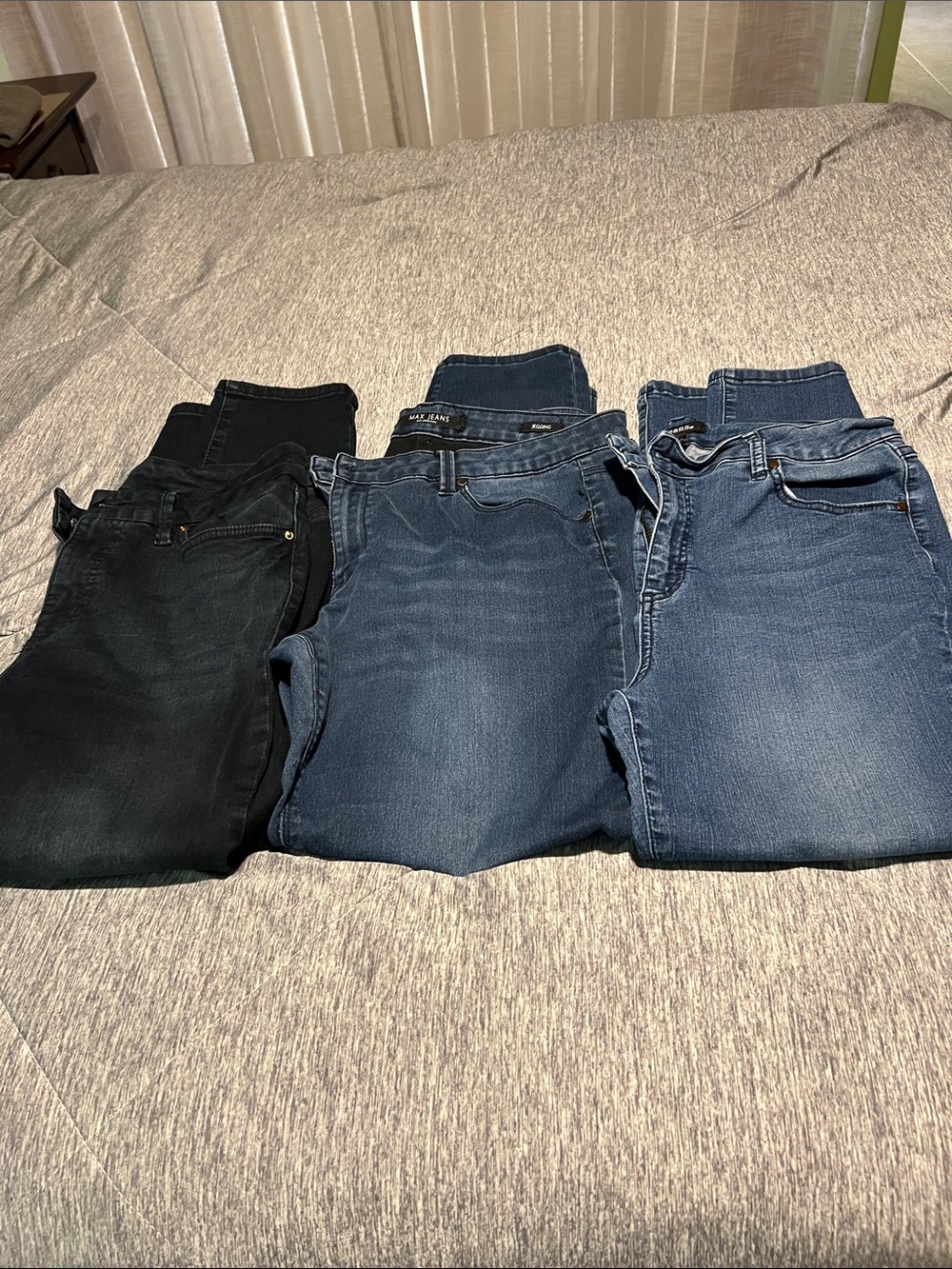 Women's Skinny Jeans Duo Pack - Black and Denim Blue